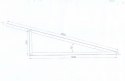 Set square / Mounting triangle 15° vertical orientation large