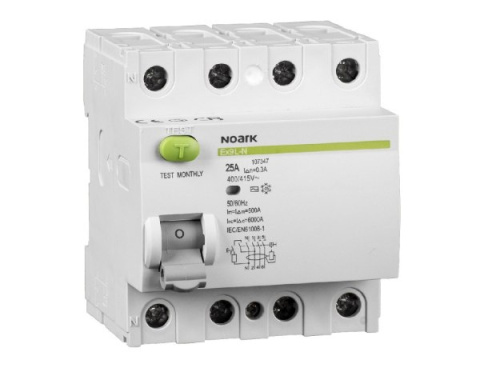 NOARK Residual Current Circuit Breaker 1-phase 2P 40A 30mA 6kA TypeA(108350)