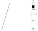 Pręt odgromowy uziom L-1500 zaostrzony Fi-16 (1.50mtr.)