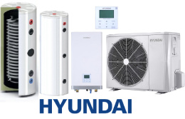 Heat Pump Set: HYUNDAI Split 10kW+ SL 130L buffer tank + SOLITANK 245L hot water tank with 3.83m2 coil