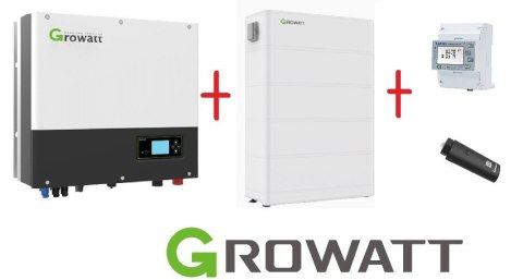 GROWATT Zestaw hybrydowy: SPH 10000TL3 3-faz+Bateria ARK 10kWh+podstawa+kontroler APX 60050+Smart Meter 3-faz+WiFi-X