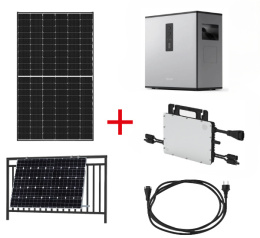 HOYMILES: Zestaw balkonowy 1000W+Bateria MS-A2 2.24kWh (zawiera 2*panele 2*konstrukcja 1*bateria 1*mikroinwerter 1*kabel)