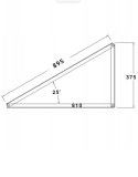 Set square / Mounting triangle 25° horizontal orientation