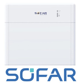 SOFAR 5kWh Energiespeicher enthält (1 x BTS-5K Batterie 5kWh und BTS 5K-BDU Managementeinheit mit Sockel)