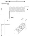 Śruba Młoteczkowa (Teowa) A2 M10*30mm