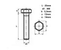 A2 Hex Bolt M8*25mm