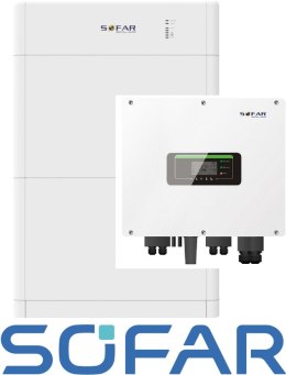 Set: SOFAR Hybrid-Wechselrichter HYD10KTL-3PH , Energiespeicher Sofar 10kWh BTS E10-DS5